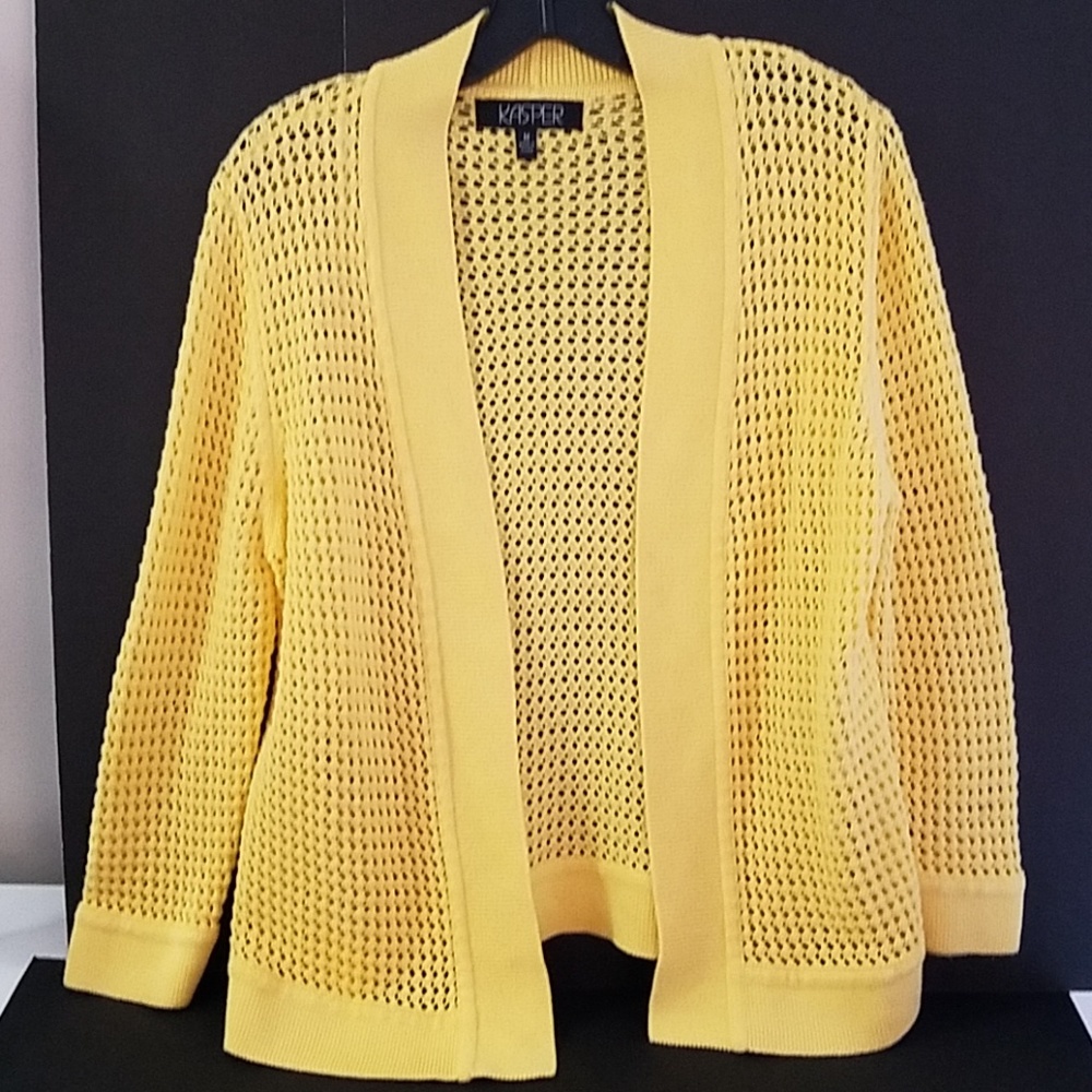 yellow knit sweater